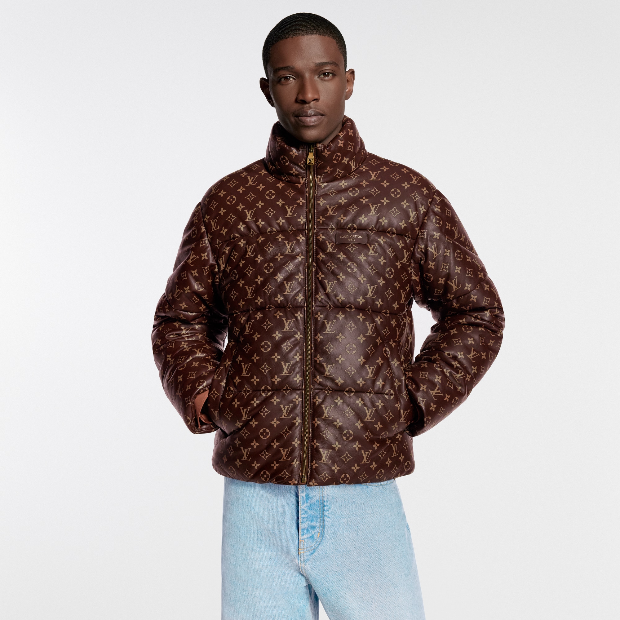 Monogram Leather Puffer Jacket - High-End Ready-to-Wear 1AJVGX